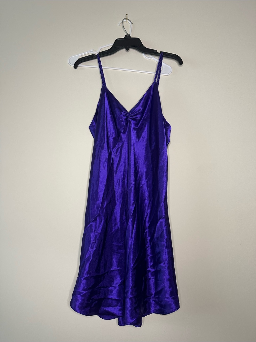 Satin Slip Dress in Vibrant Purple